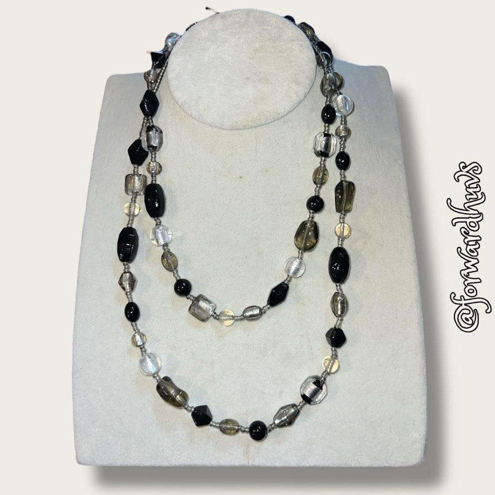 Bundle 3 for $15 | Lane Bryant Glass Bead Necklace on Silver Tone Chain